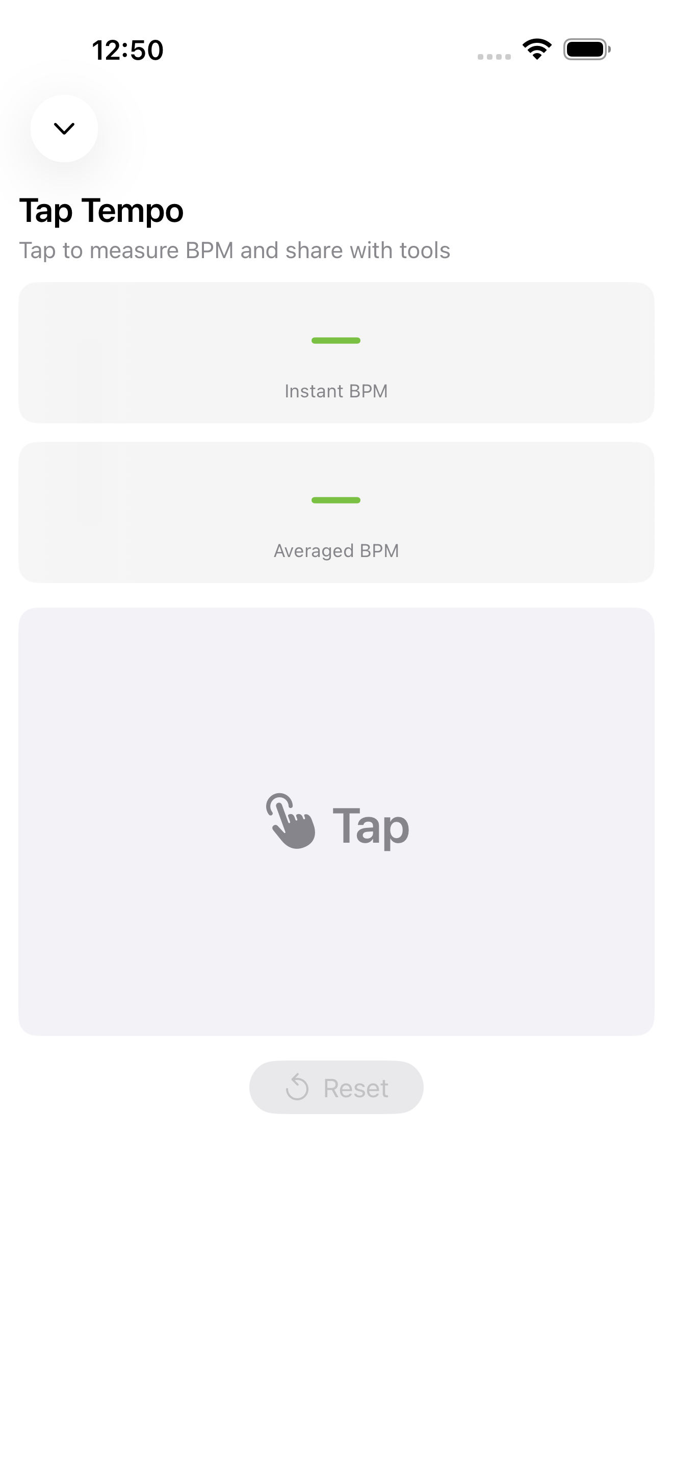 Metric iOS on iPhone